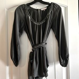 Rebecca Taylor Gray Silk Blouse, size 4
